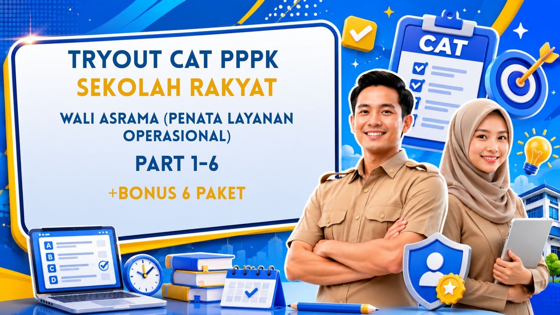 [ 12 PAKET 🔥 ] TRYOUT CAT PPPK WALI ASRAMA SEKOLAH RAKYAT BUNDLING PART 1-6
